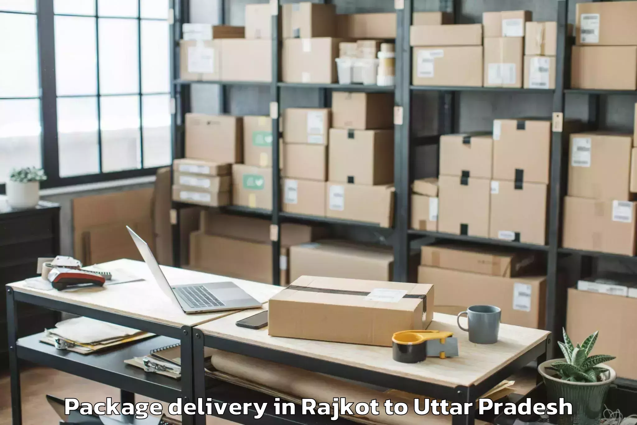 Book Rajkot to Jansath Package Delivery Online